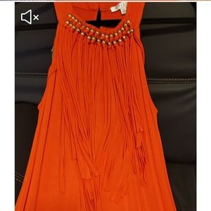Spense sexy dress. Beautiful orange w fringes